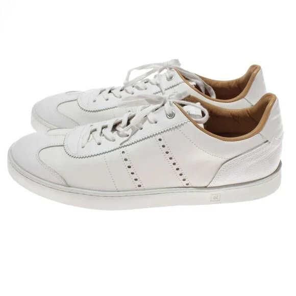 Rubirosa NWB Judy Casual Lace Up Sneakers Size 45 (US 12) in Solid White Leather